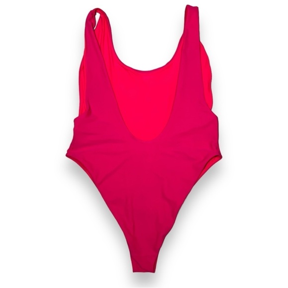 Aerie Women’s Super Scoop One Piece Swimsuit Hot Pink Size XL - Picture 5 of 6